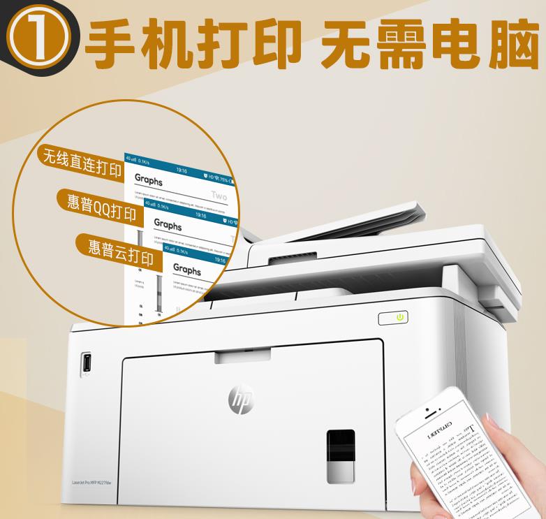 惠普激光無線雙面打印機一體機無線一體機雙面打印機